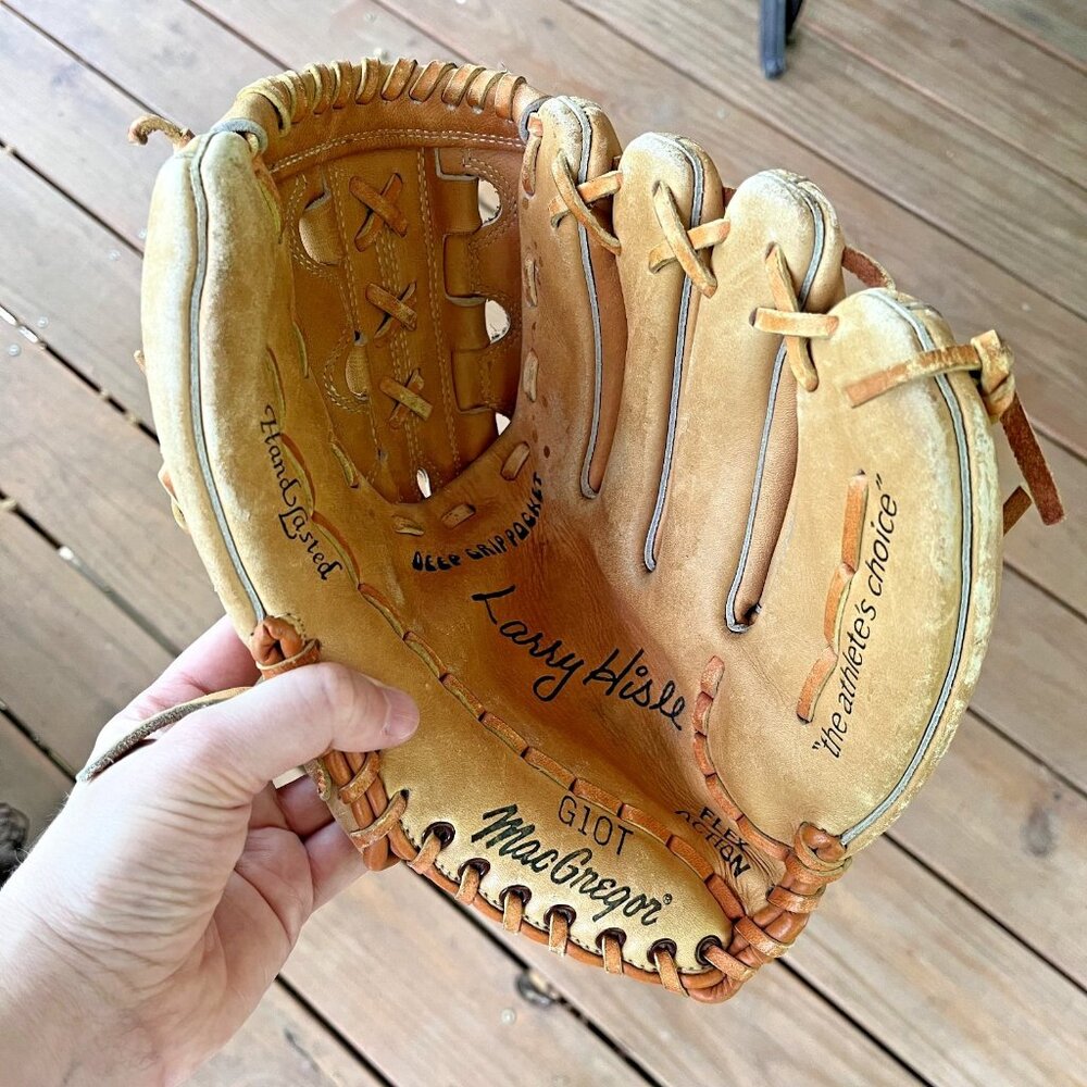 Larry Hisle baseball glove! VINTAGE MacGregor G1OT leather 10" Minnesota Twins